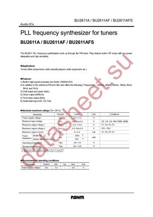 BU2611AF-E2 datasheet  
